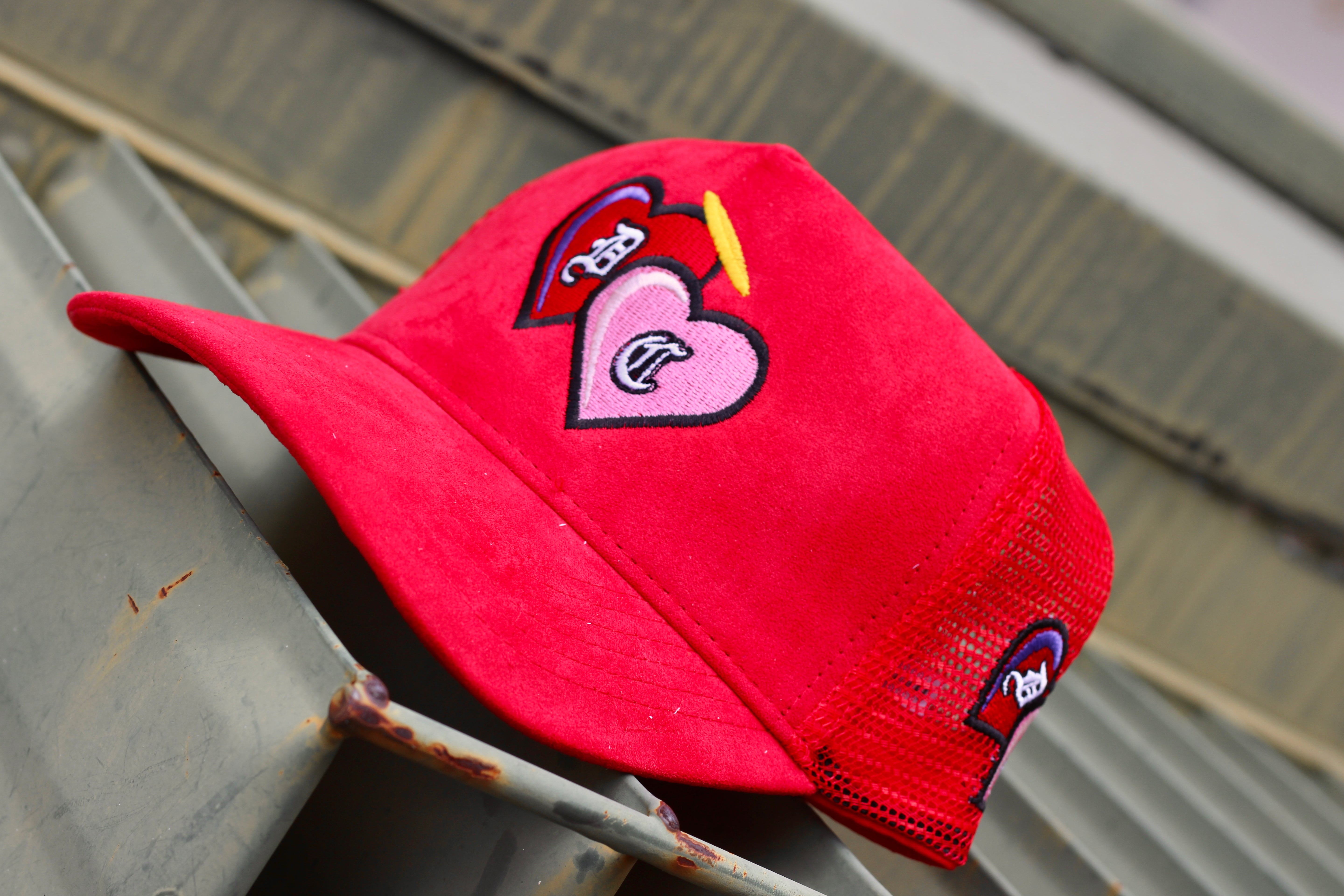 Trucker Hat (Red Suede)