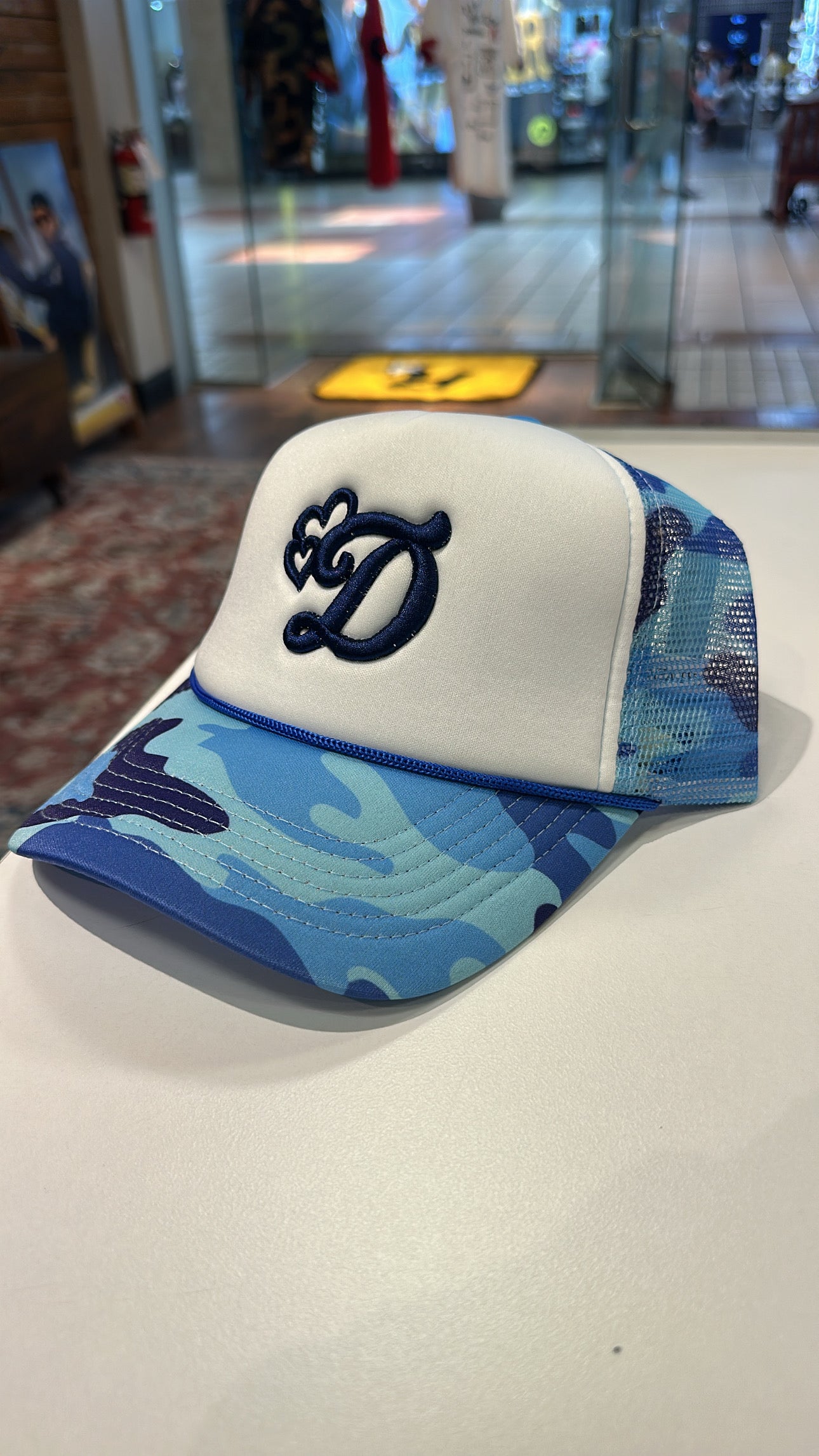 Trucker hat (blue camo)