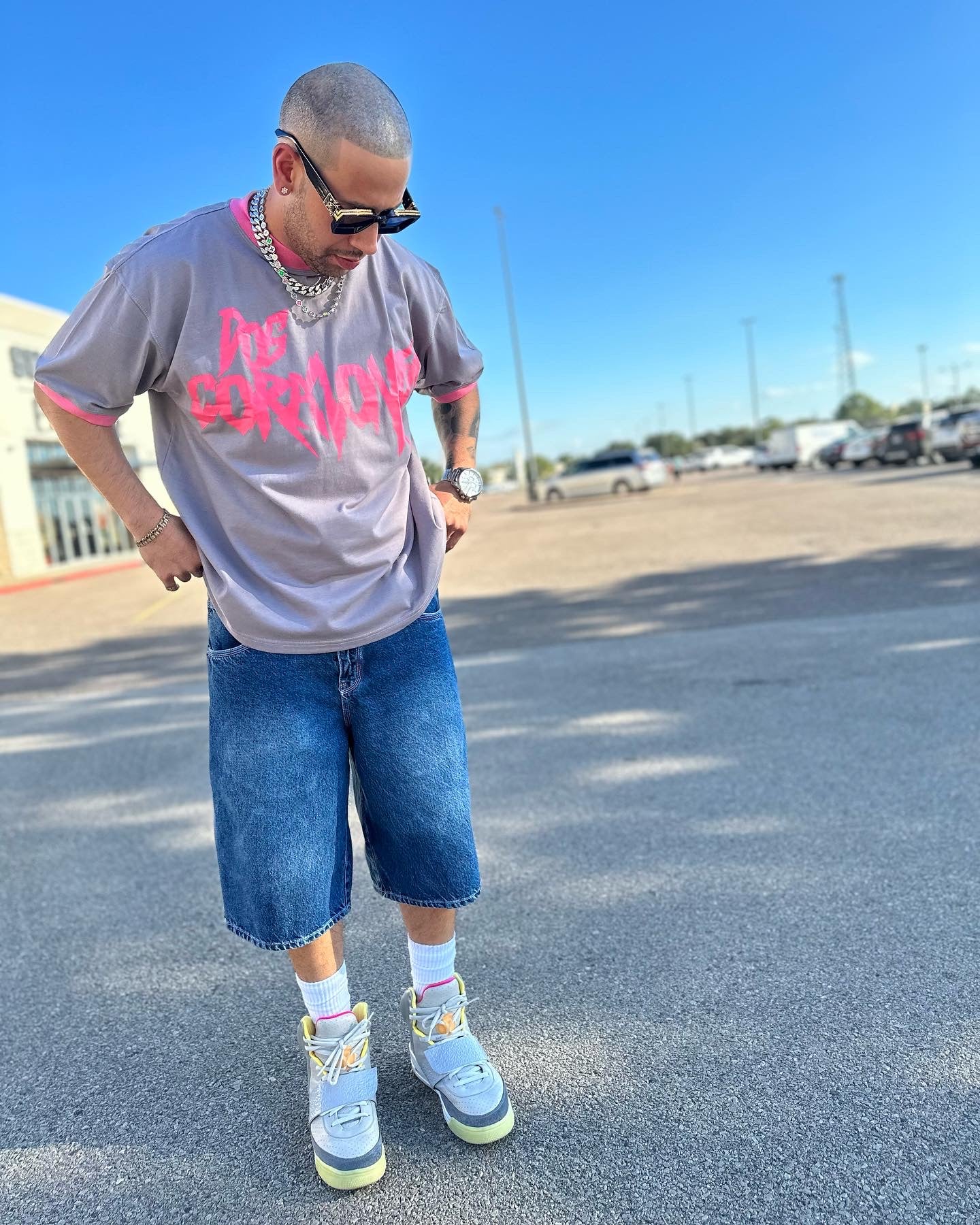 Love To Death Ringer Tee (Grey/Pink)