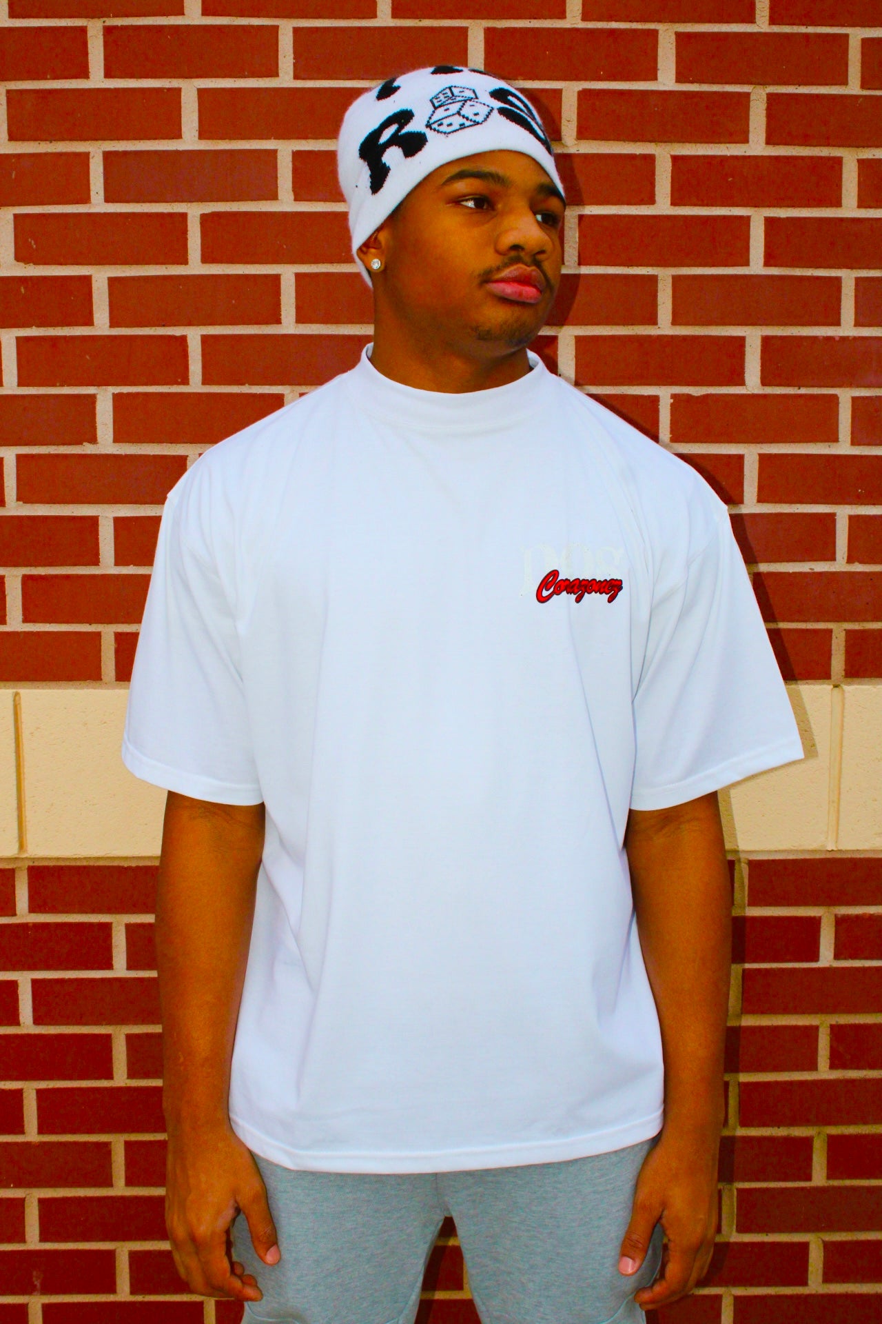 2 Cats Tee (White/Red)