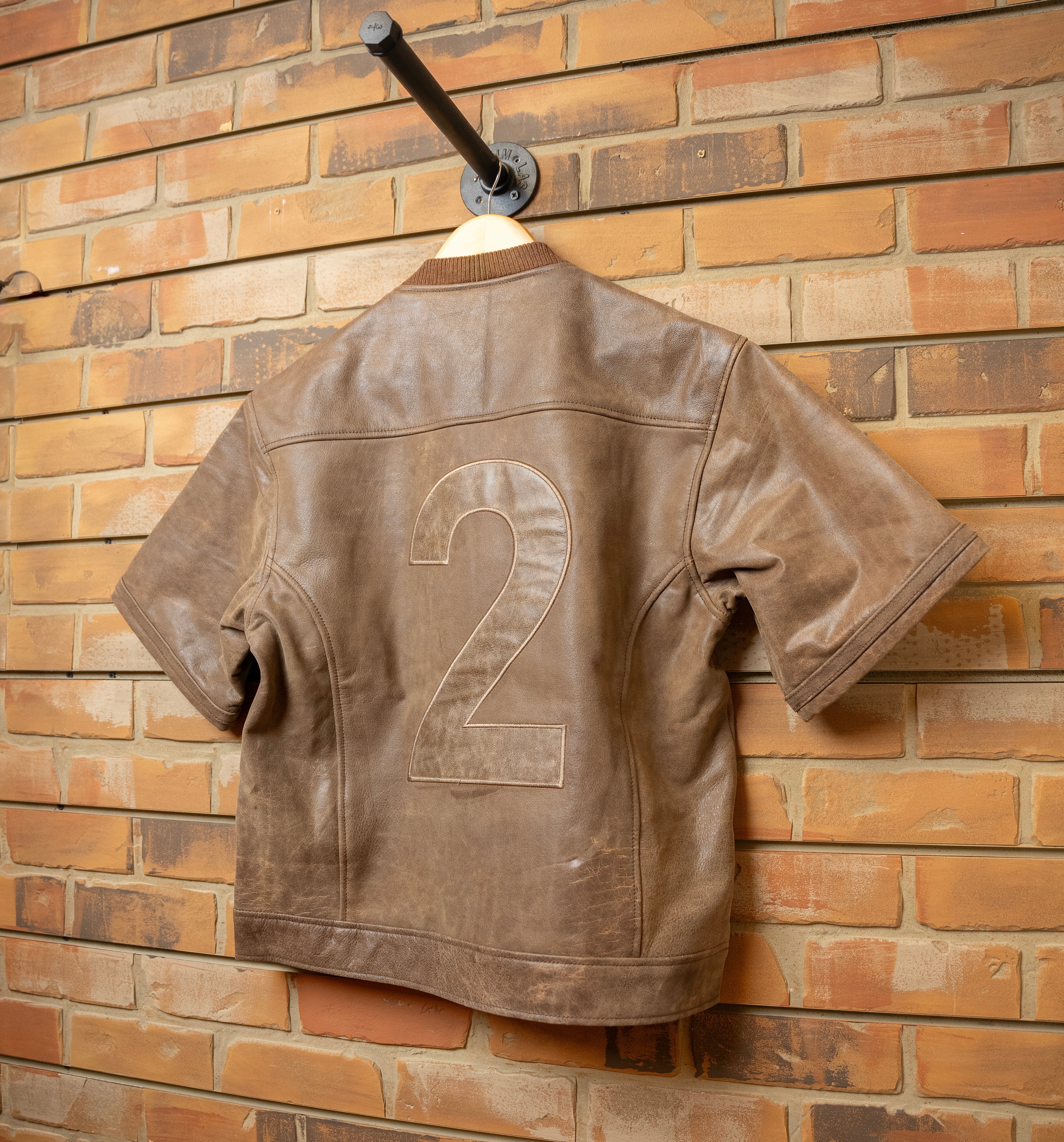 Distressed Leather Jersey