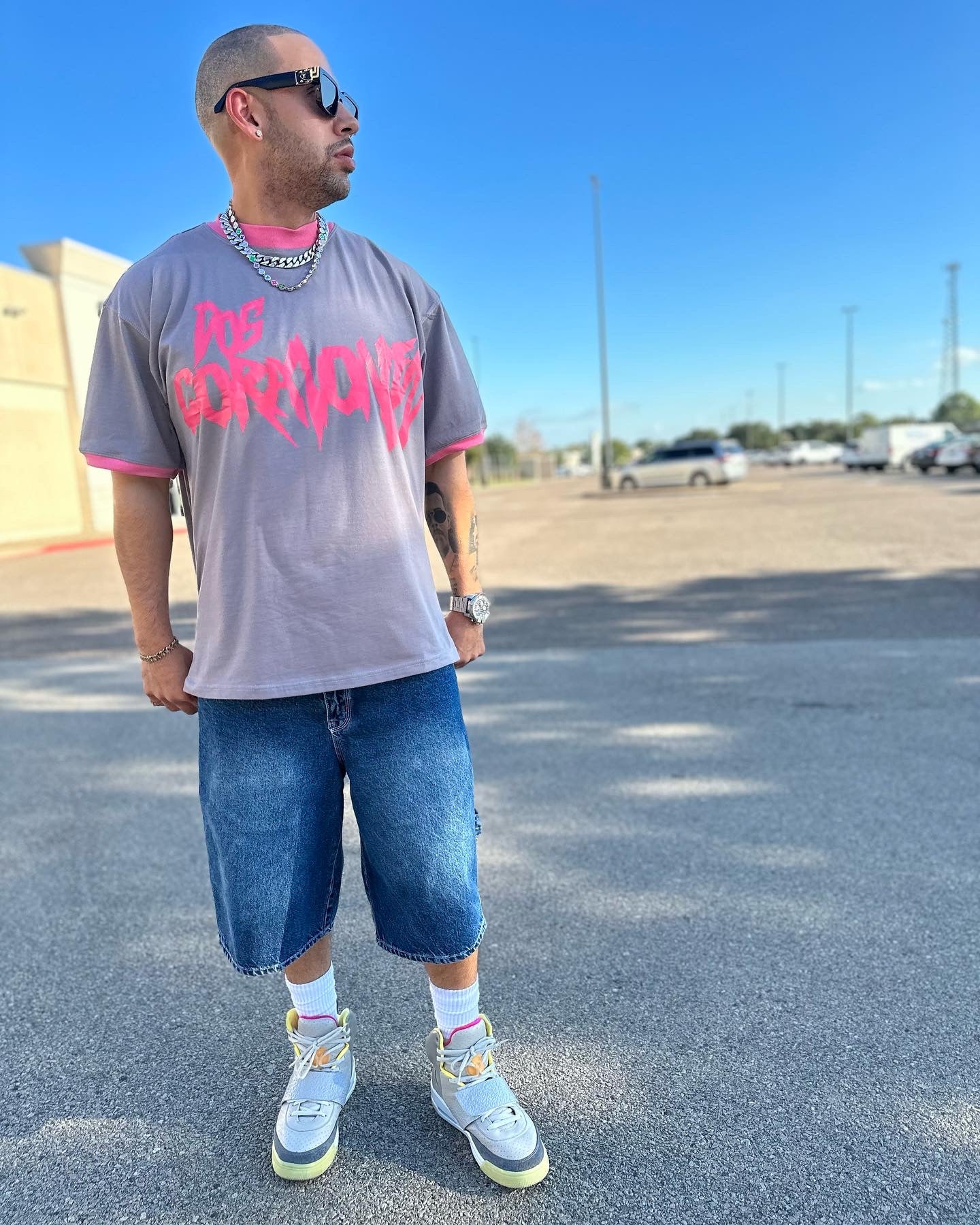 Love To Death Ringer Tee (Grey/Pink)