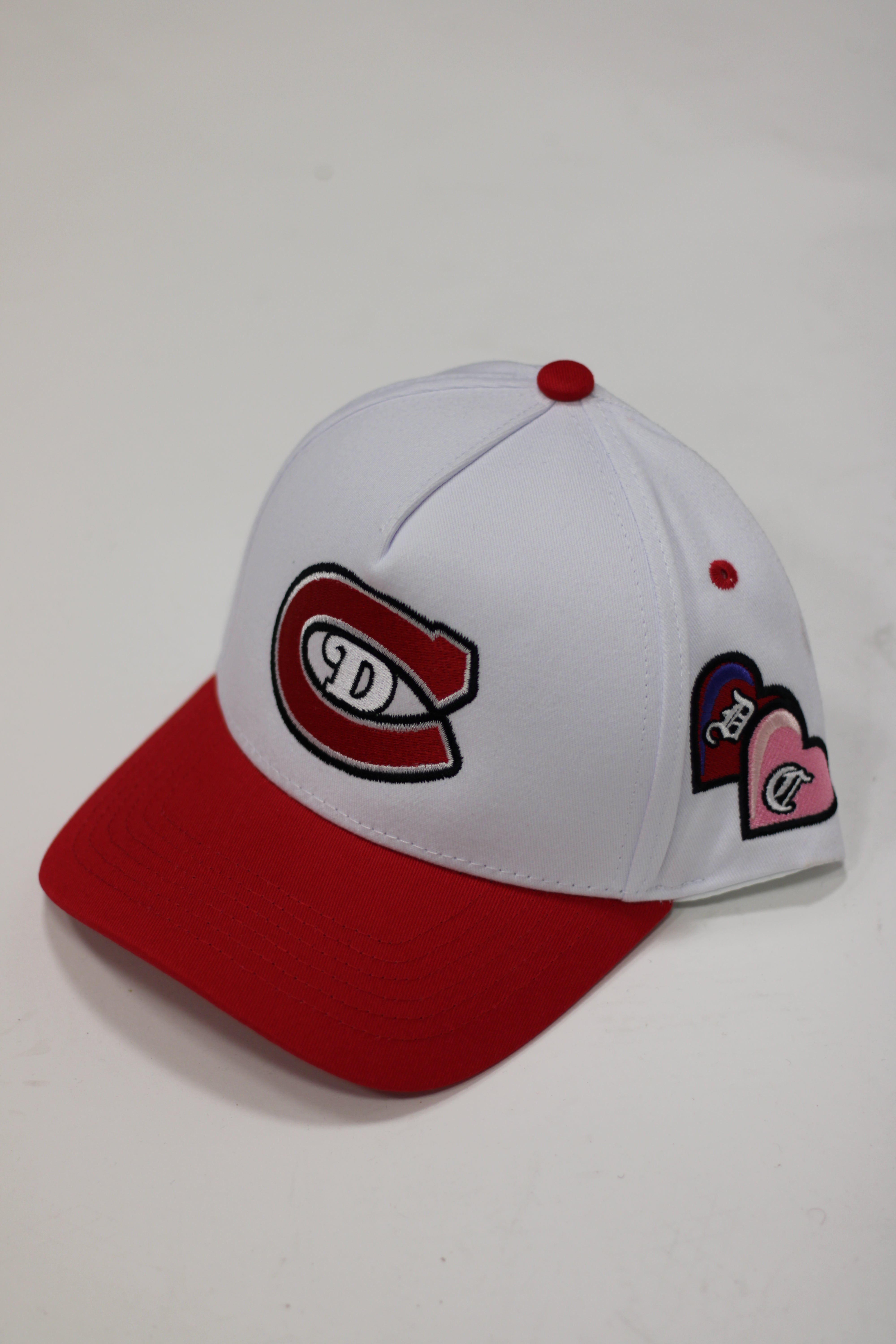 5 Pannel Cap (Wht/Red)