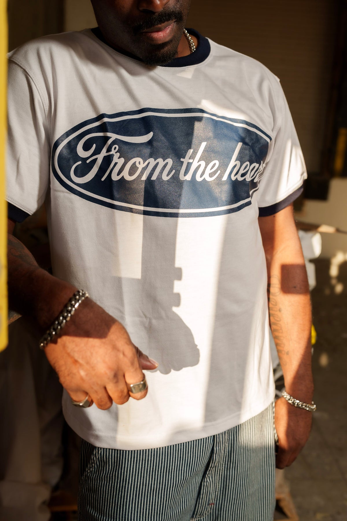 Ringer Tee (white/navy)
