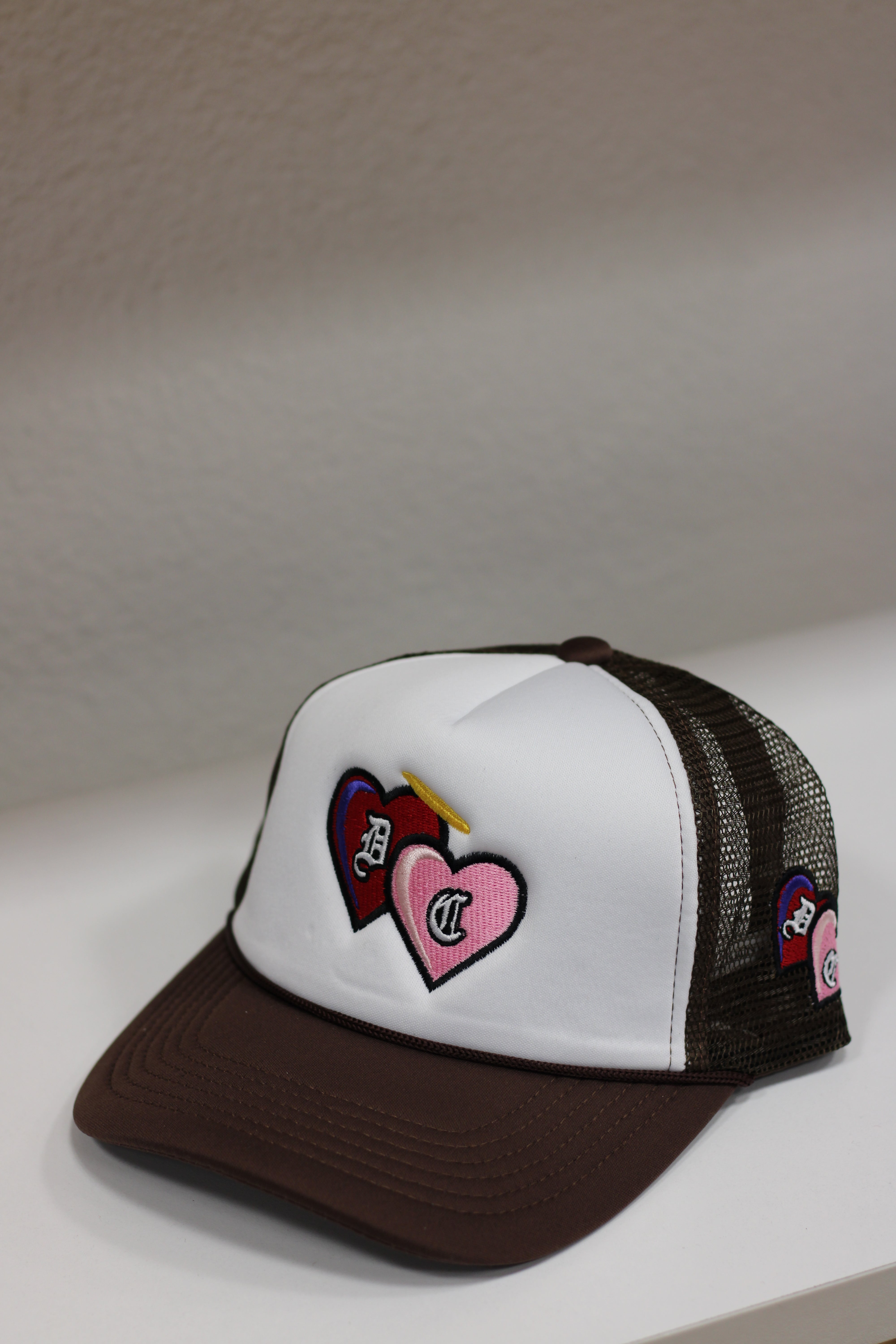 Trucker Hat (White/Brown)