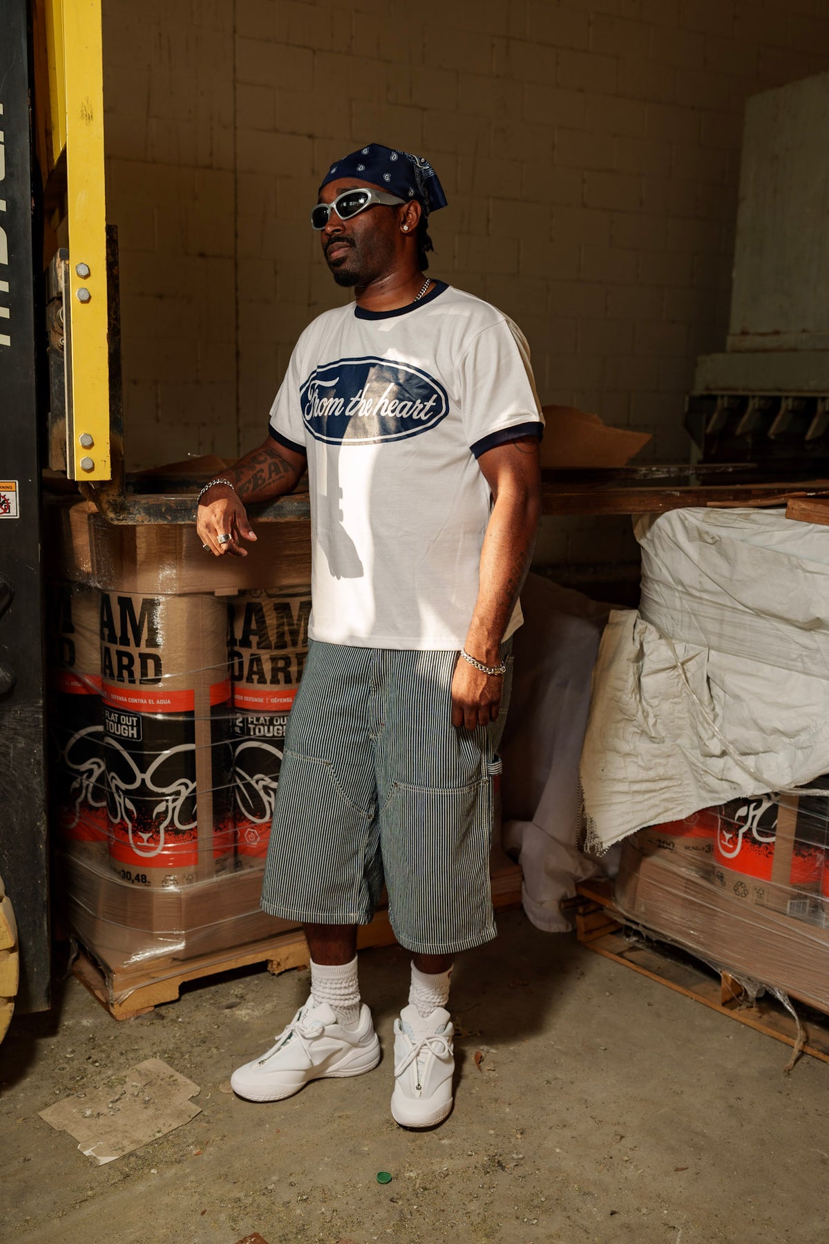 Ringer Tee (white/navy)