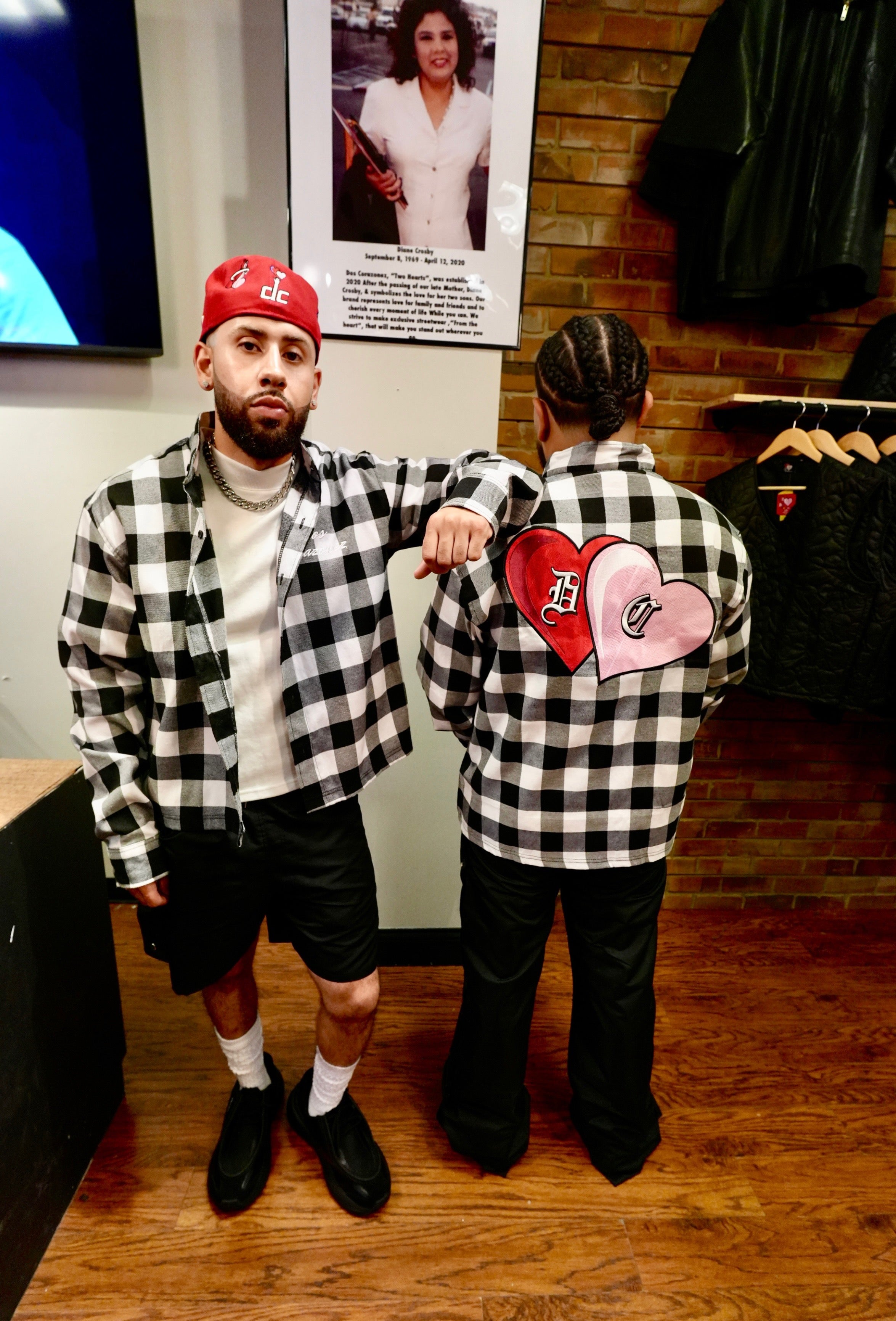 Flannel (White/Black)