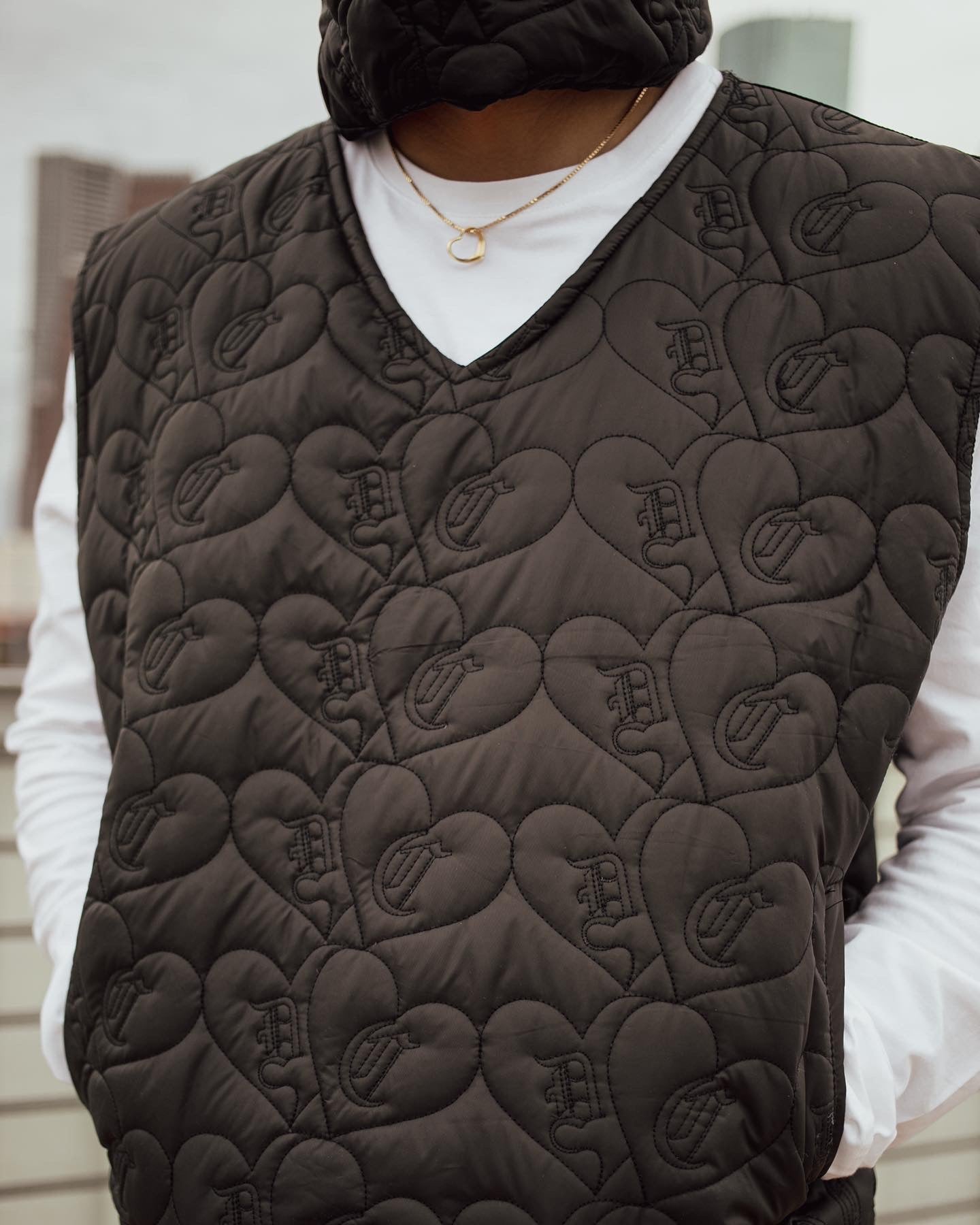 Puffer Vest (Black)(Size details in description)