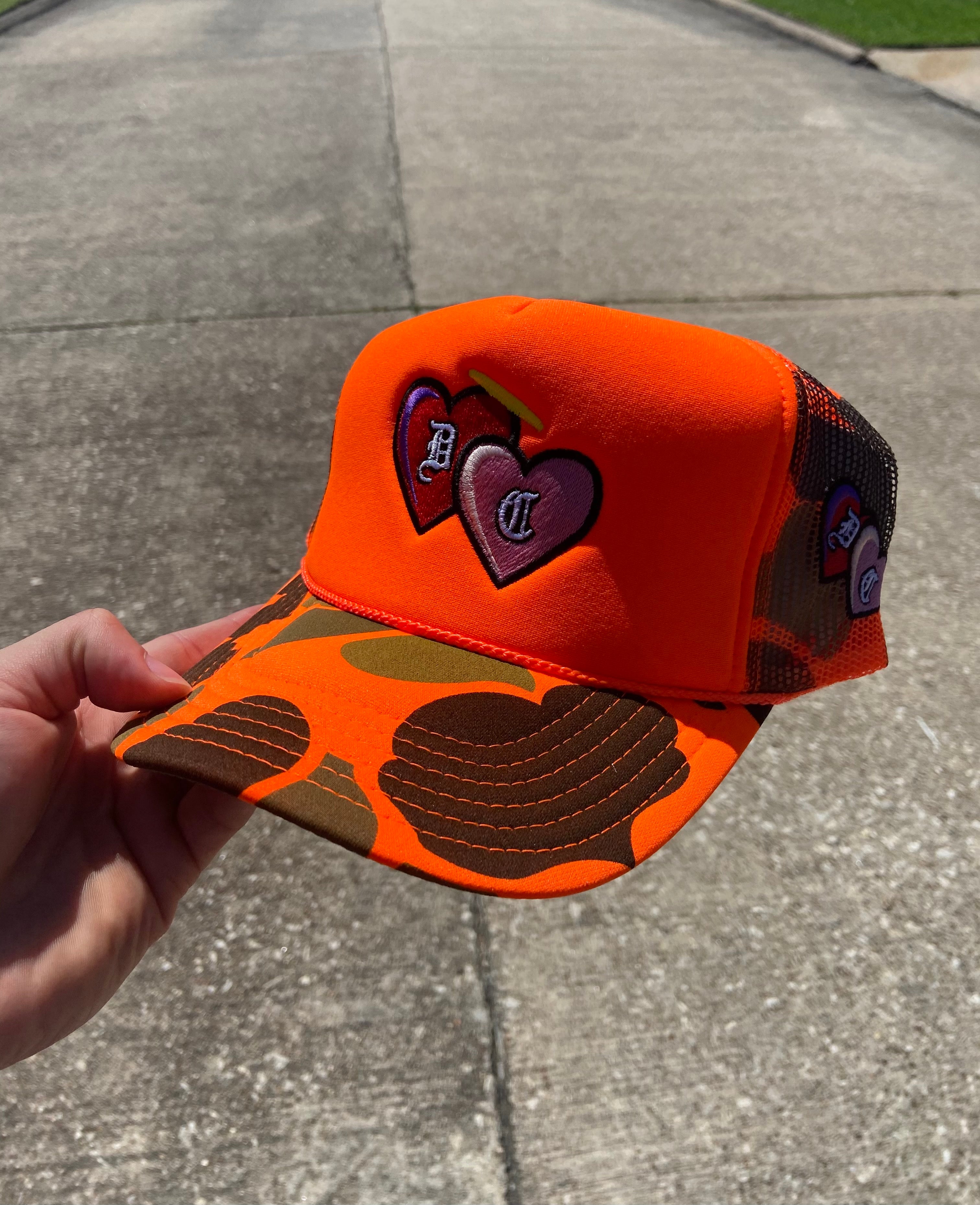 Trucker Hat (Orange Camo)